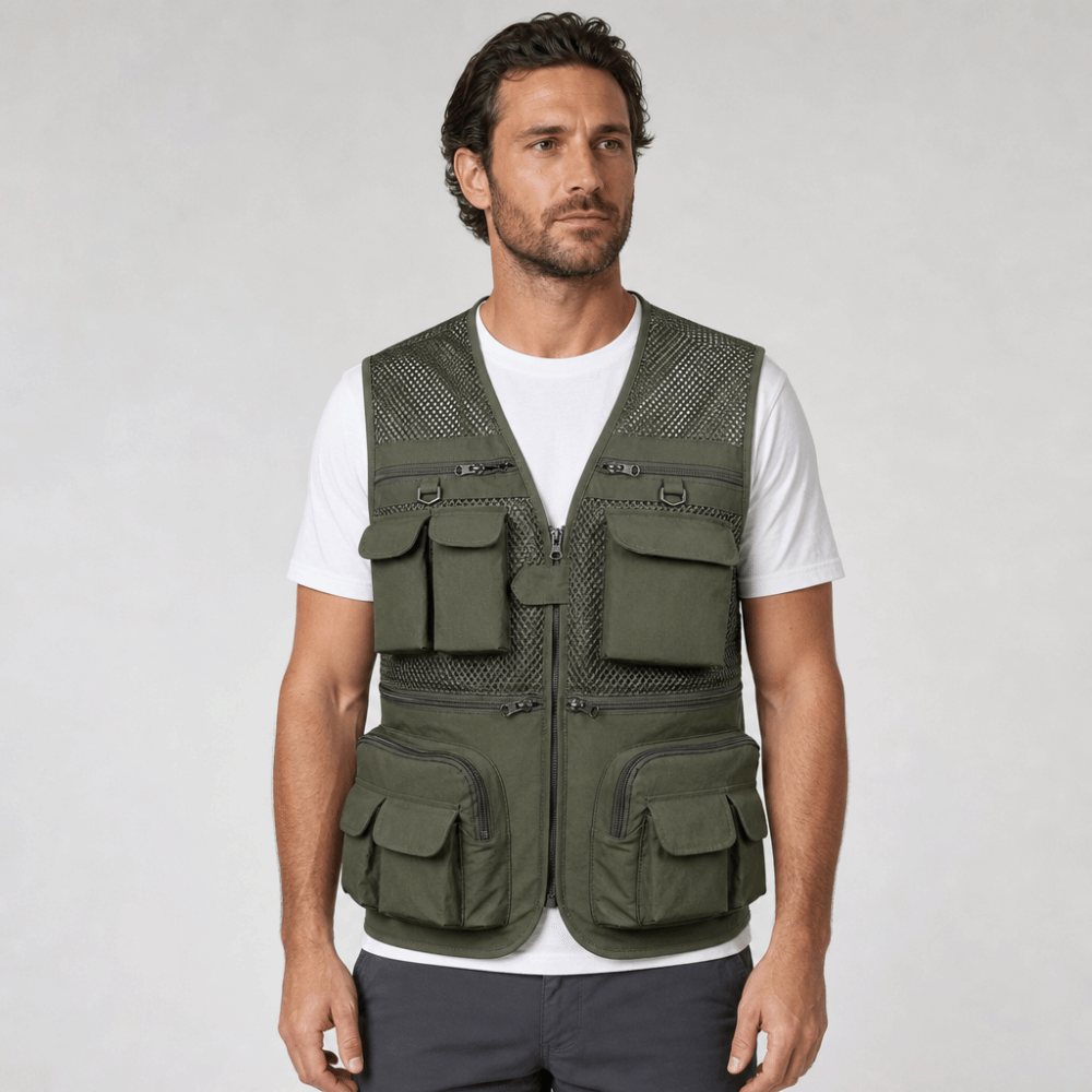 Duurzaam met 16 zakken, visves - Fishing Vest recensie en prijs