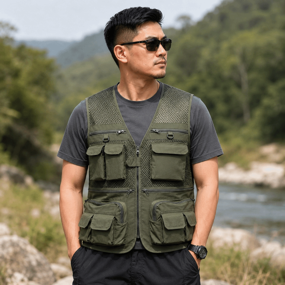 Duurzaam met 16 zakken, visves - Fishing Vest recensie en prijs